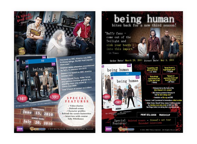 Being Human E-Announces for Seasons 1 & 3