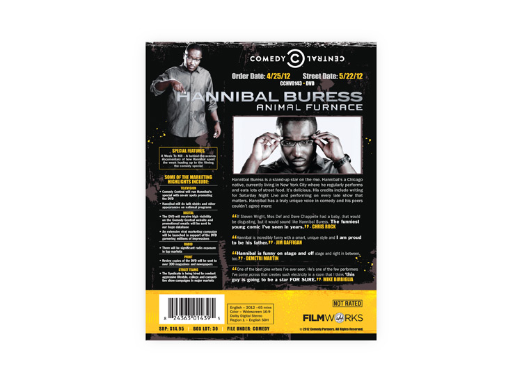 Hannibal Buress: Animal Furnace DVD DVD sellsheet