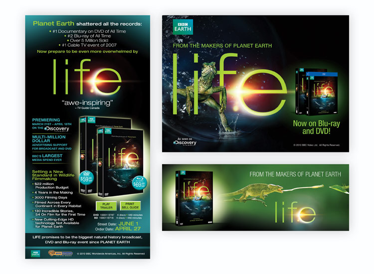 Life E-Announce, Netflix Ad, and Walmart Ad